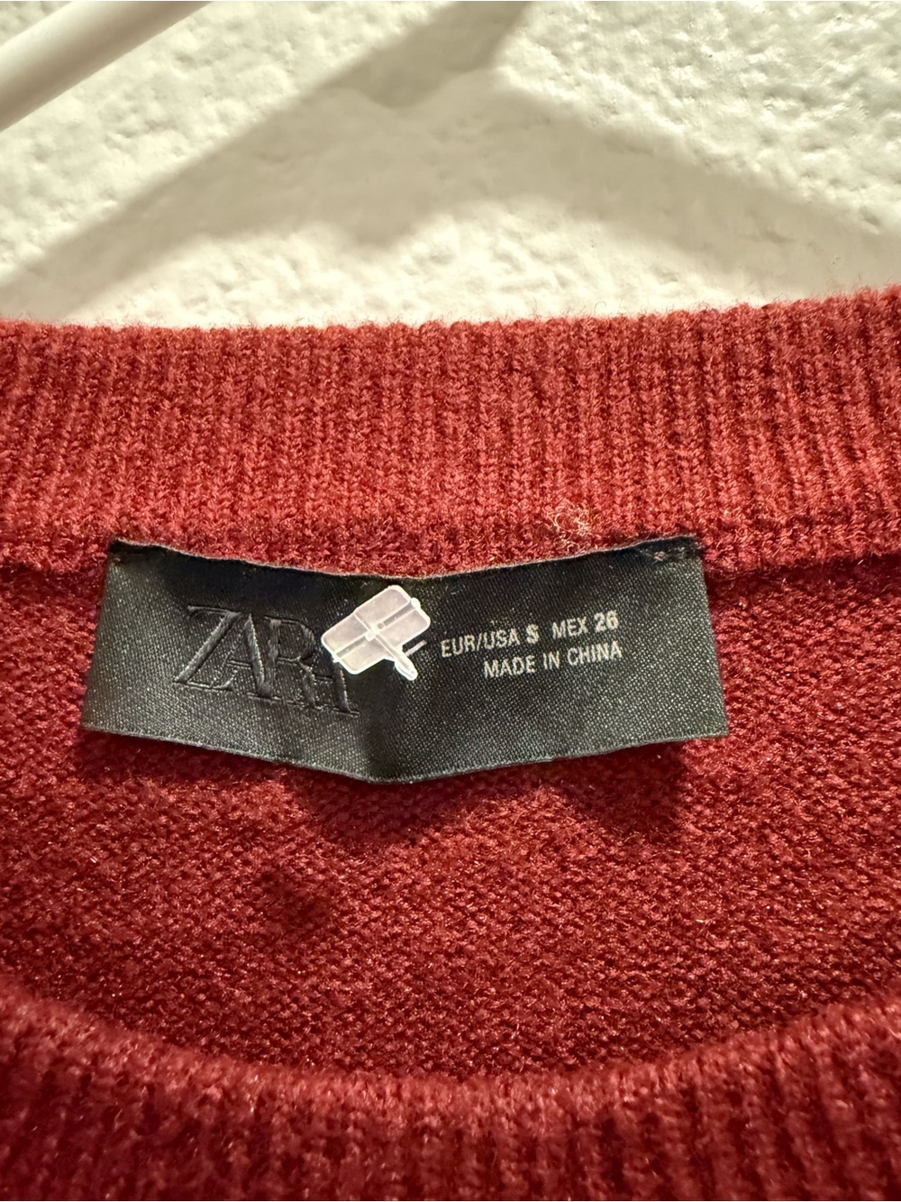 Zara Maroon Ribbed Knit Pullover - Picture 4 of 5